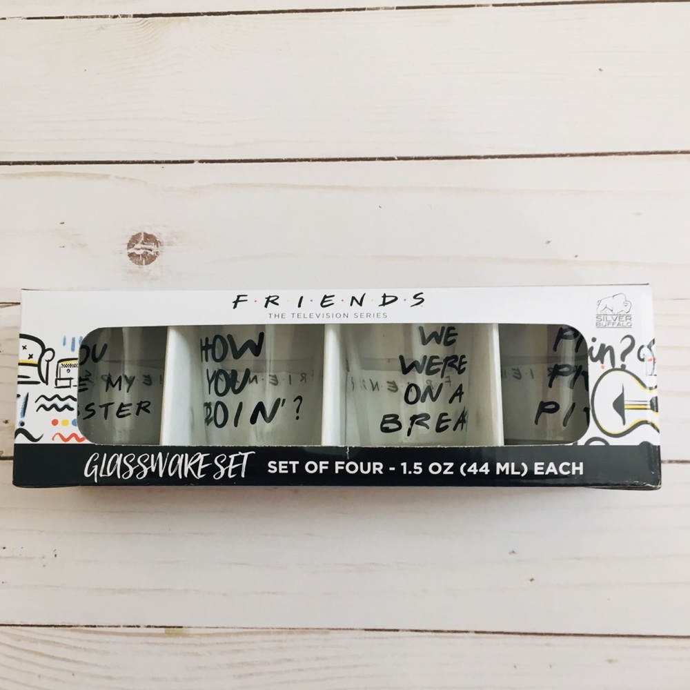 F•R•I•E•N•D•S  the TV show Shot Glasses